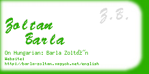 zoltan barla business card